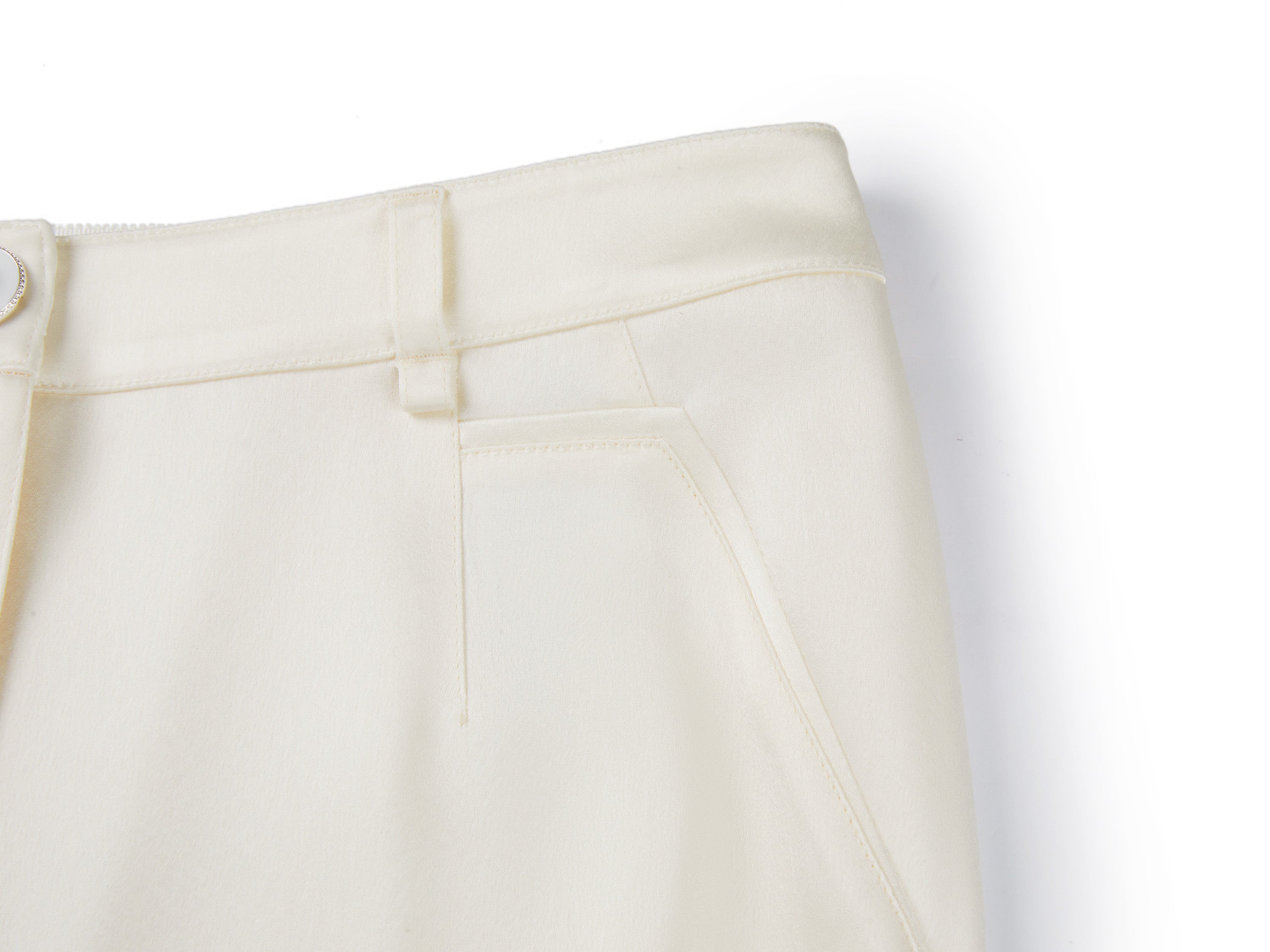 YAYING Cream Straight-Leg Trousers