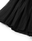 YAYING Embellished A-Line Pleated Midi Skirt