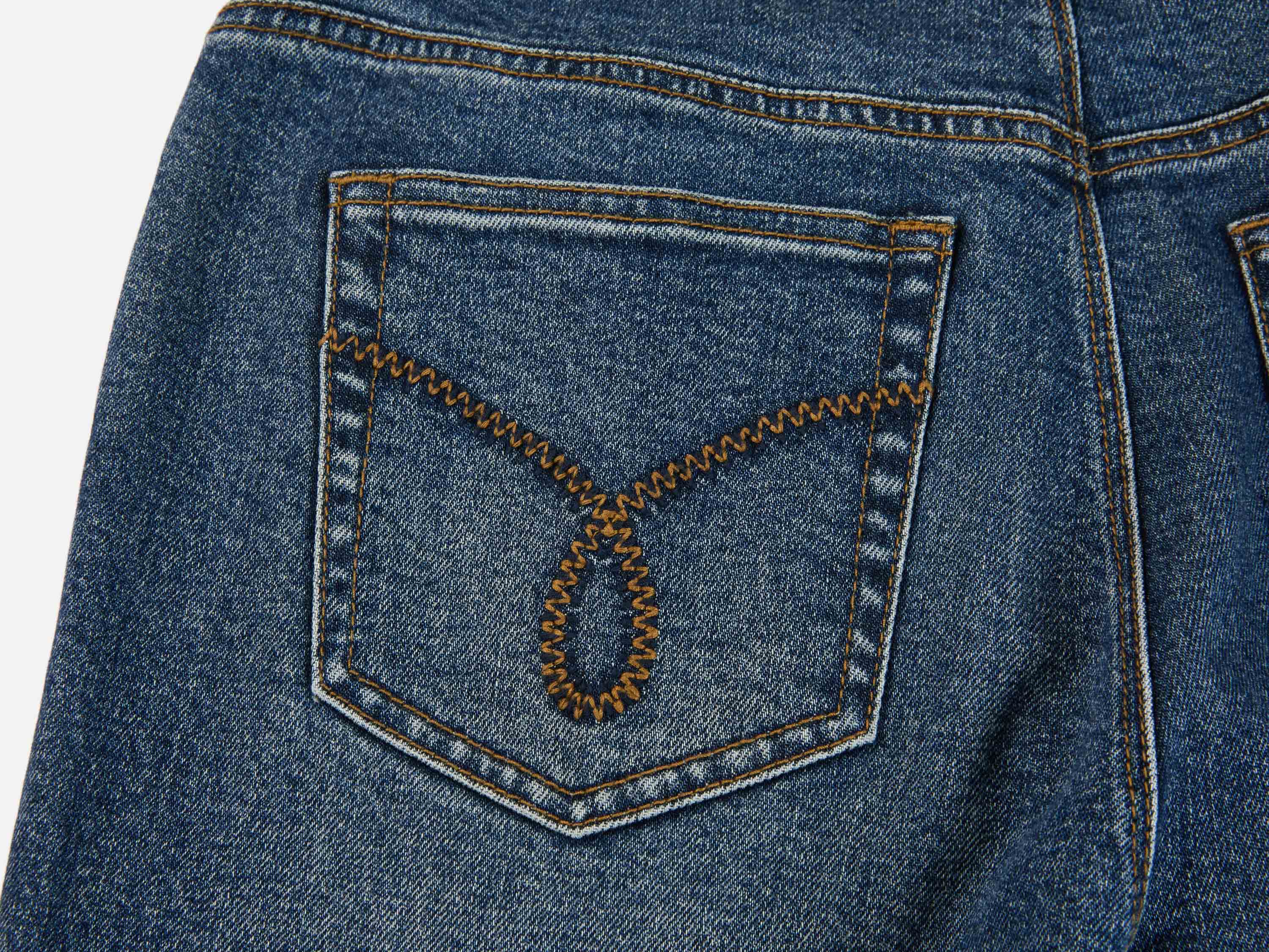 EP YAYING Washed Cotton Denim Jeans