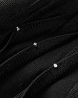 YAYING Embellished A-Line Pleated Midi Skirt