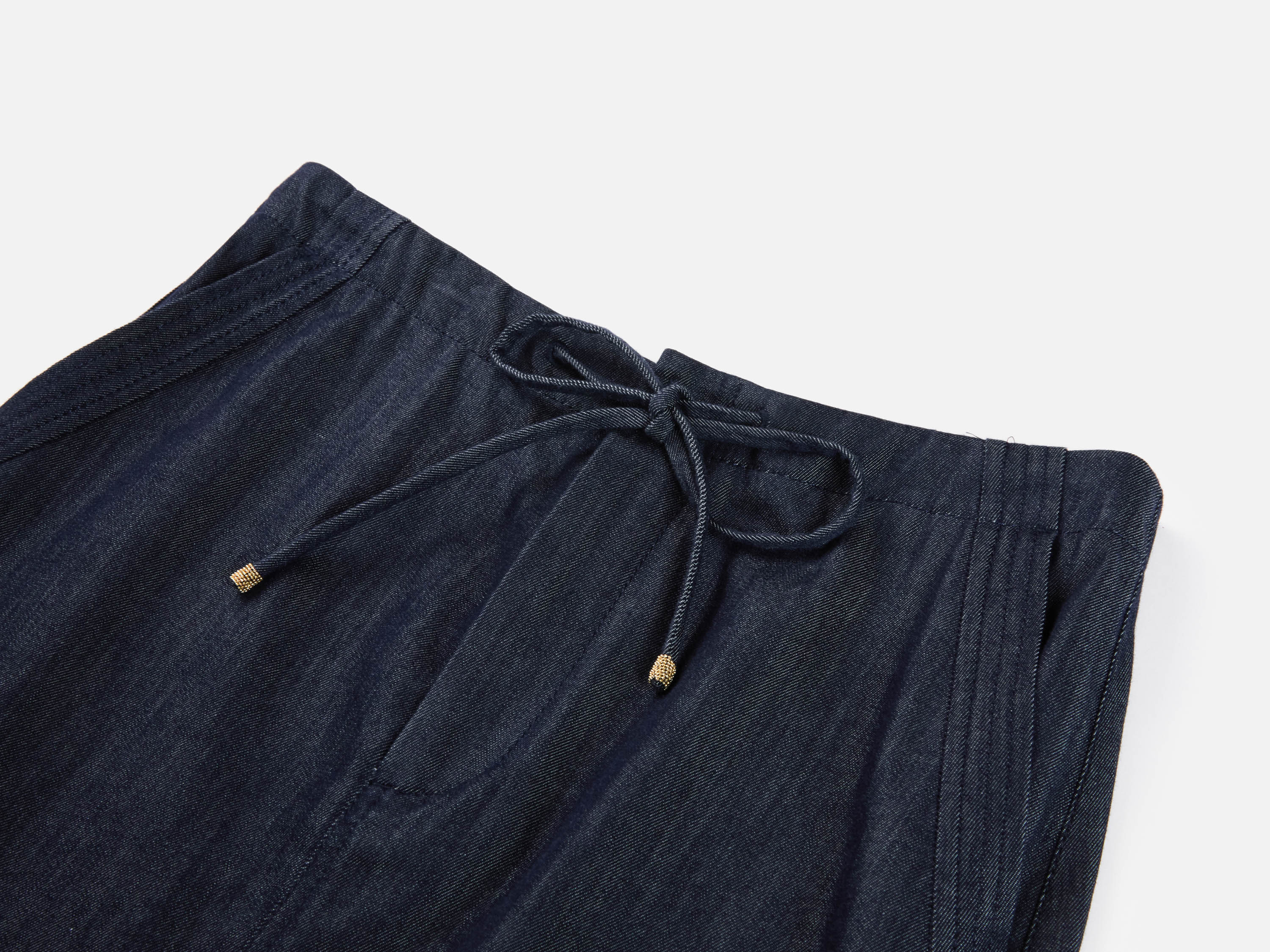 EP YAYING Cotton-Blend Front Slit Midi Skirt