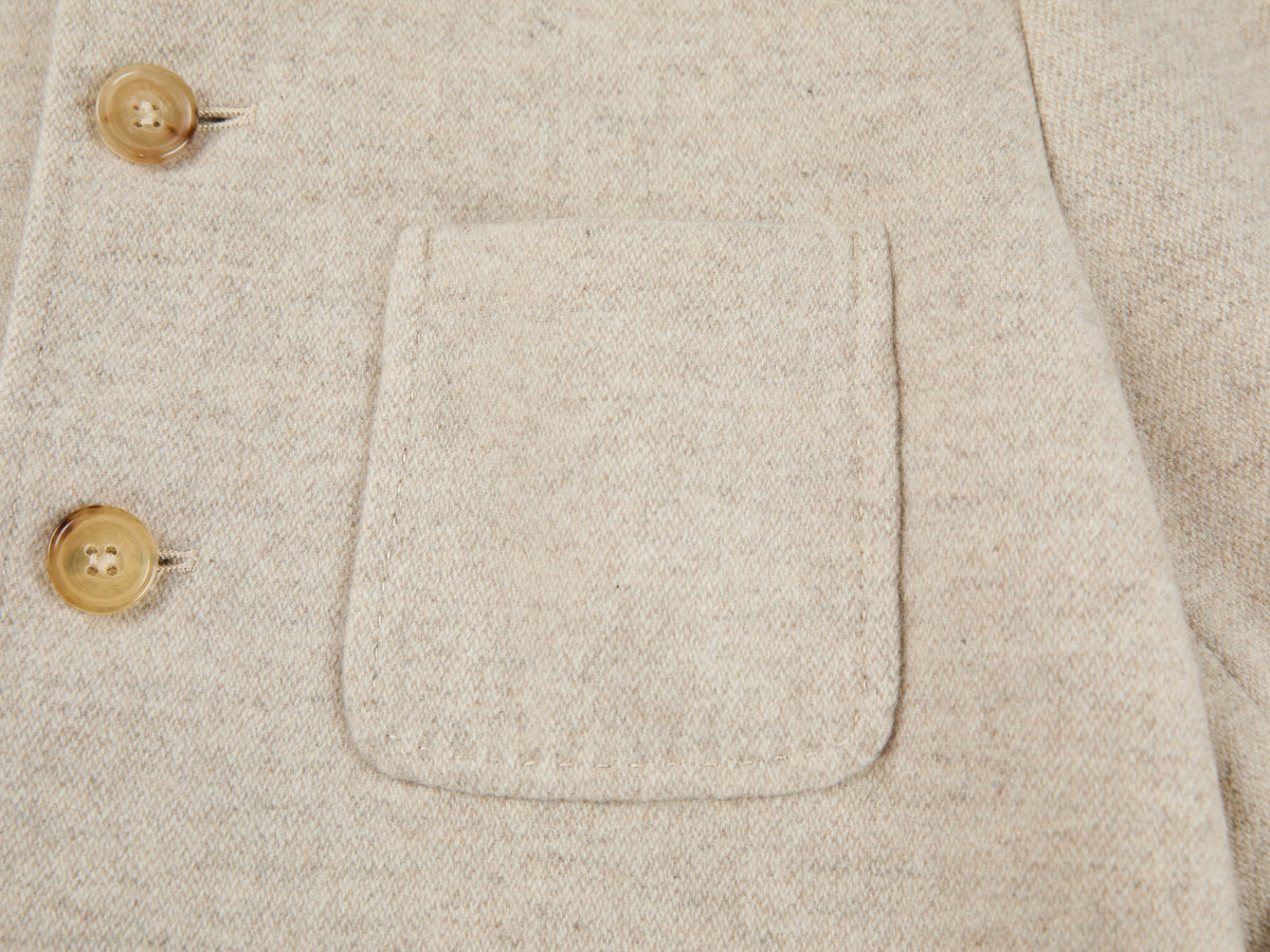 EP YAYING Light Heather Gray Stand-Collar Double-Face Short Coat