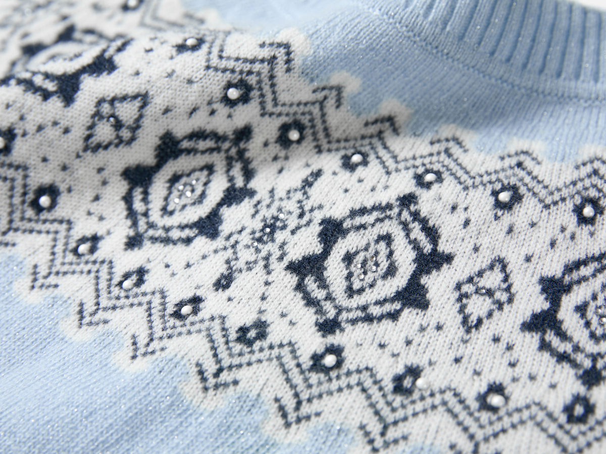EP YAYING Wool-Cashmere Short-Sleeve Pullover Sweater