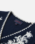EP YAYING V-Neck Embroidered Cashmere Knit Vest