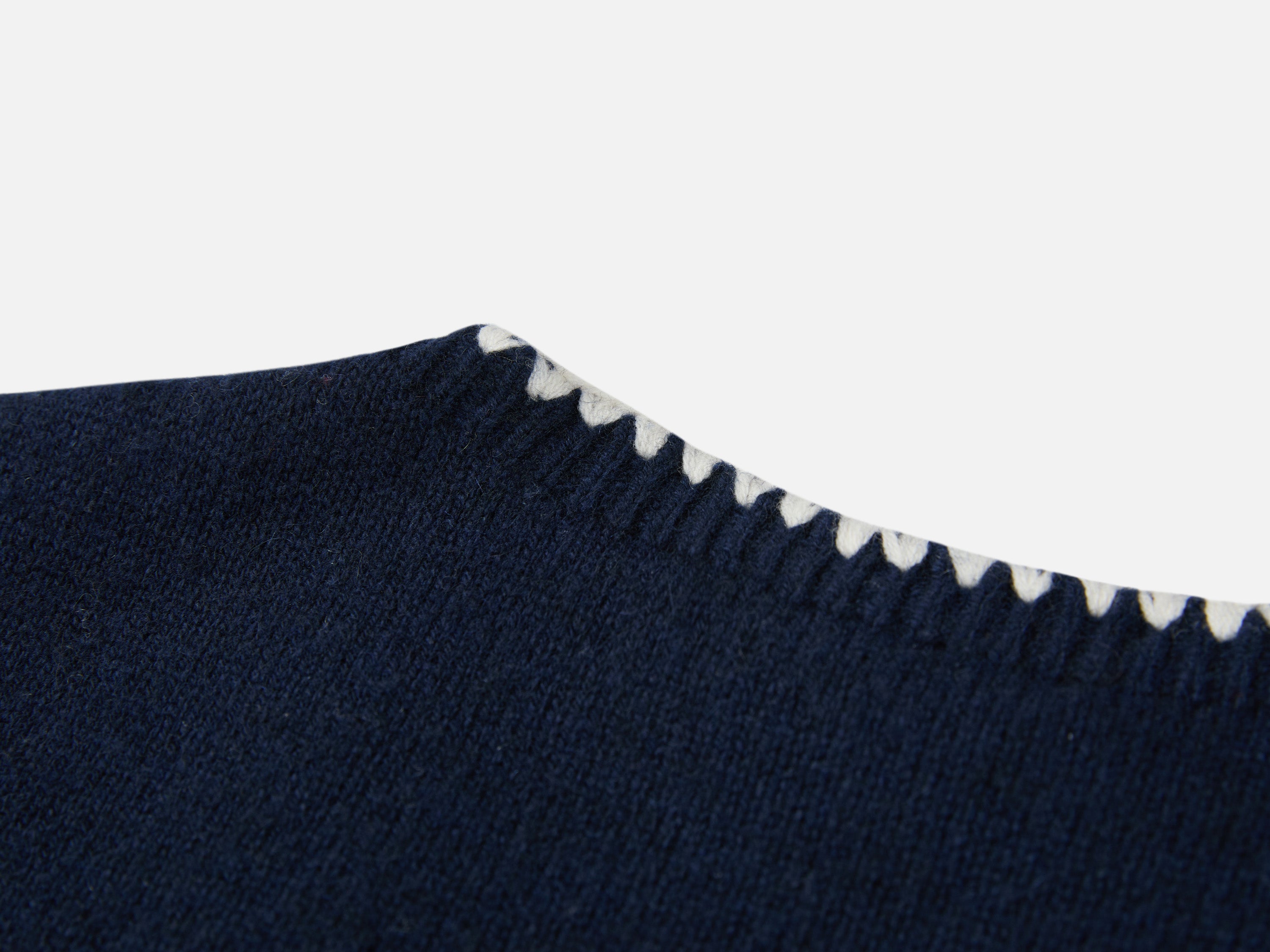 EP YAYING V-Neck Embroidered Cashmere Knit Vest