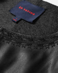 EP YAYING Embroidered Leather Jacket