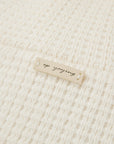 EP YAYING Pure White Cashmere Stand-Collar Drawstring Cardigan