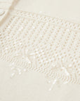 EP YAYING Mock-Neck Sequin Jacquard Cashmere Cardigan
