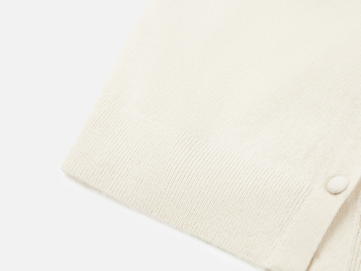 EP YAYING Mock-Neck Sequin Jacquard Cashmere Cardigan
