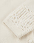 EP YAYING Mock-Neck Sequin Jacquard Cashmere Cardigan