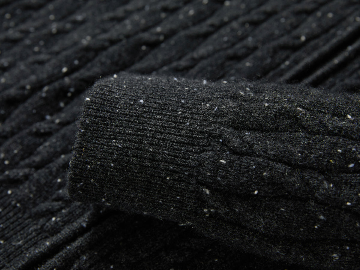 EP YAYING Wool-Cashmere Round-Neck Knit Cardigan