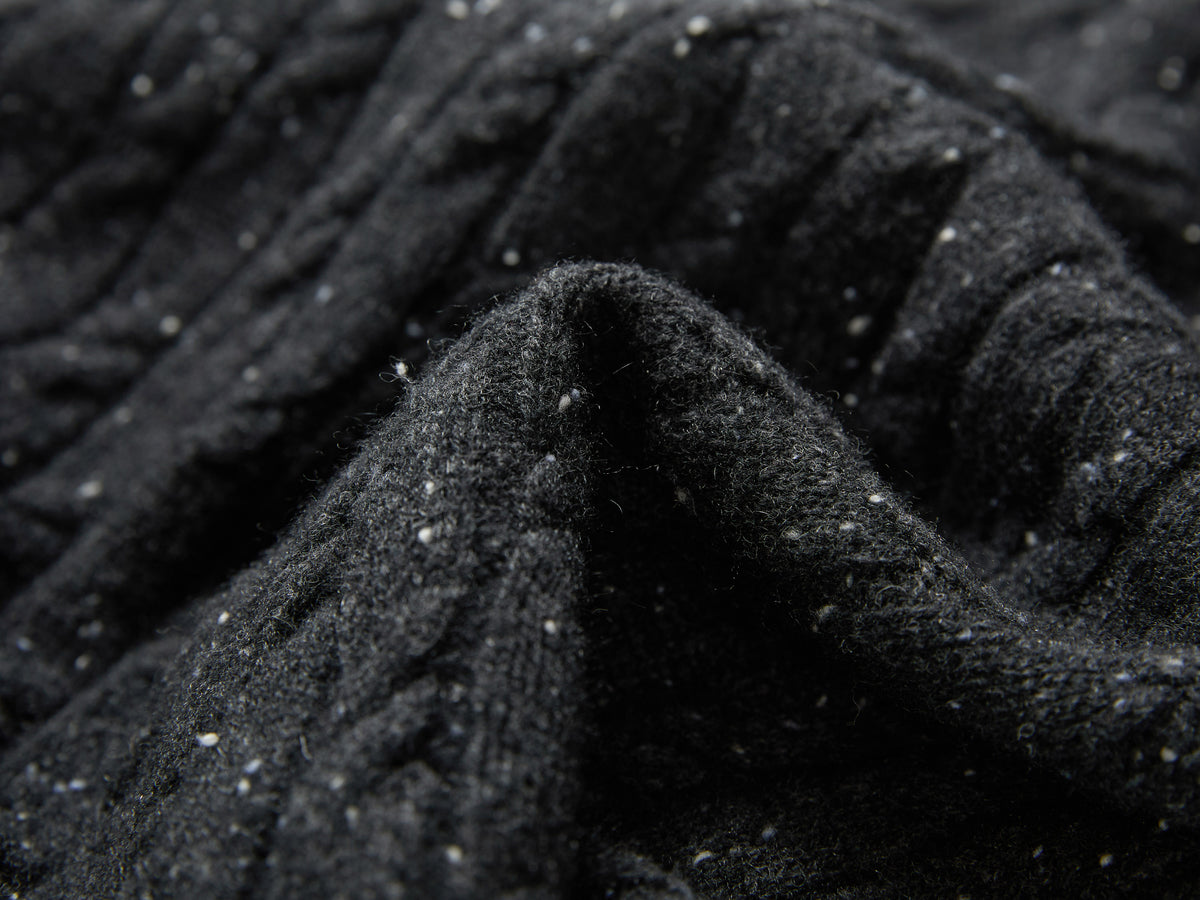 EP YAYING Wool-Cashmere Round-Neck Knit Cardigan