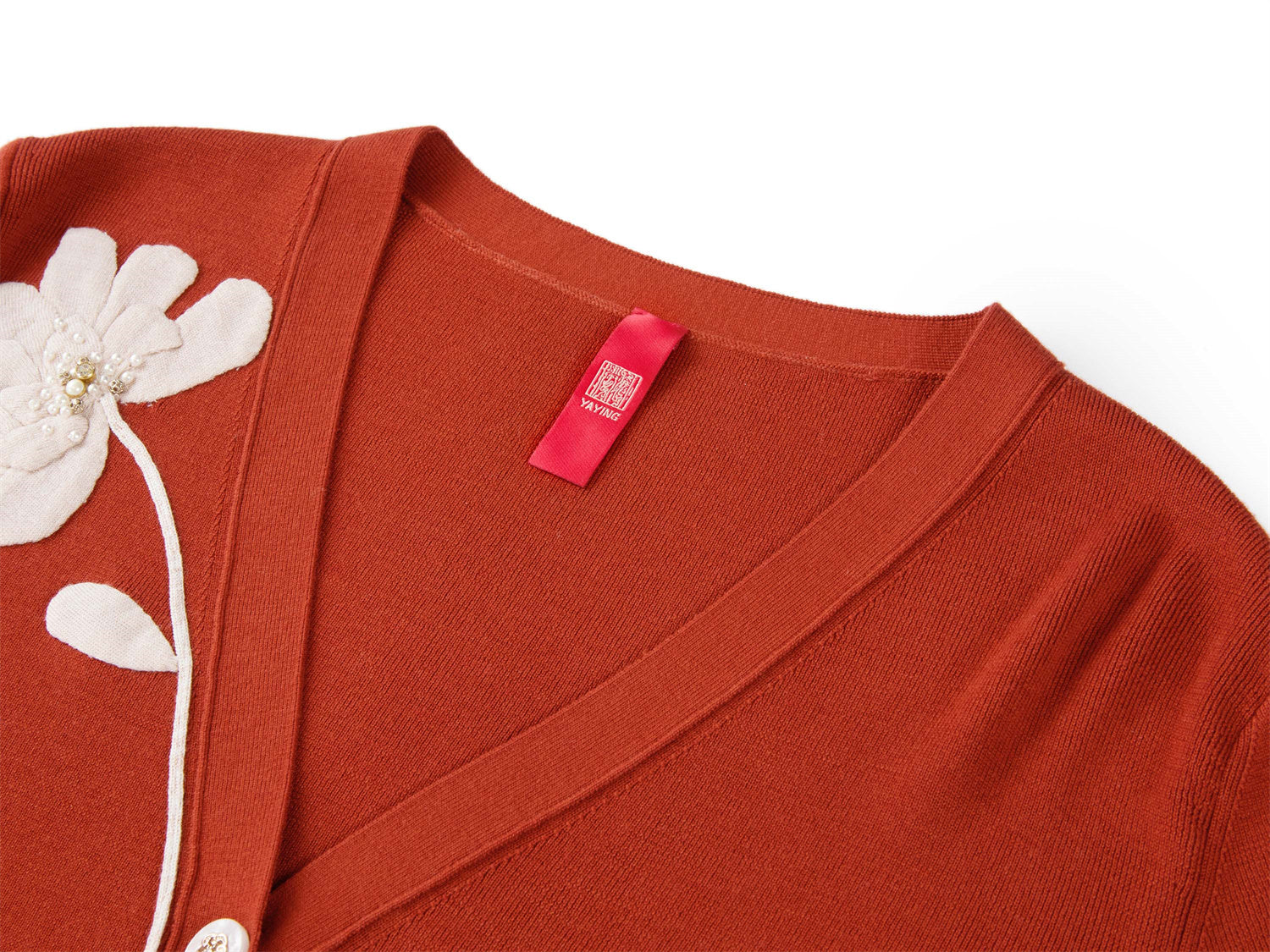 YAYING Wool Embroidered Knit Cardigan EPKPW9121AO