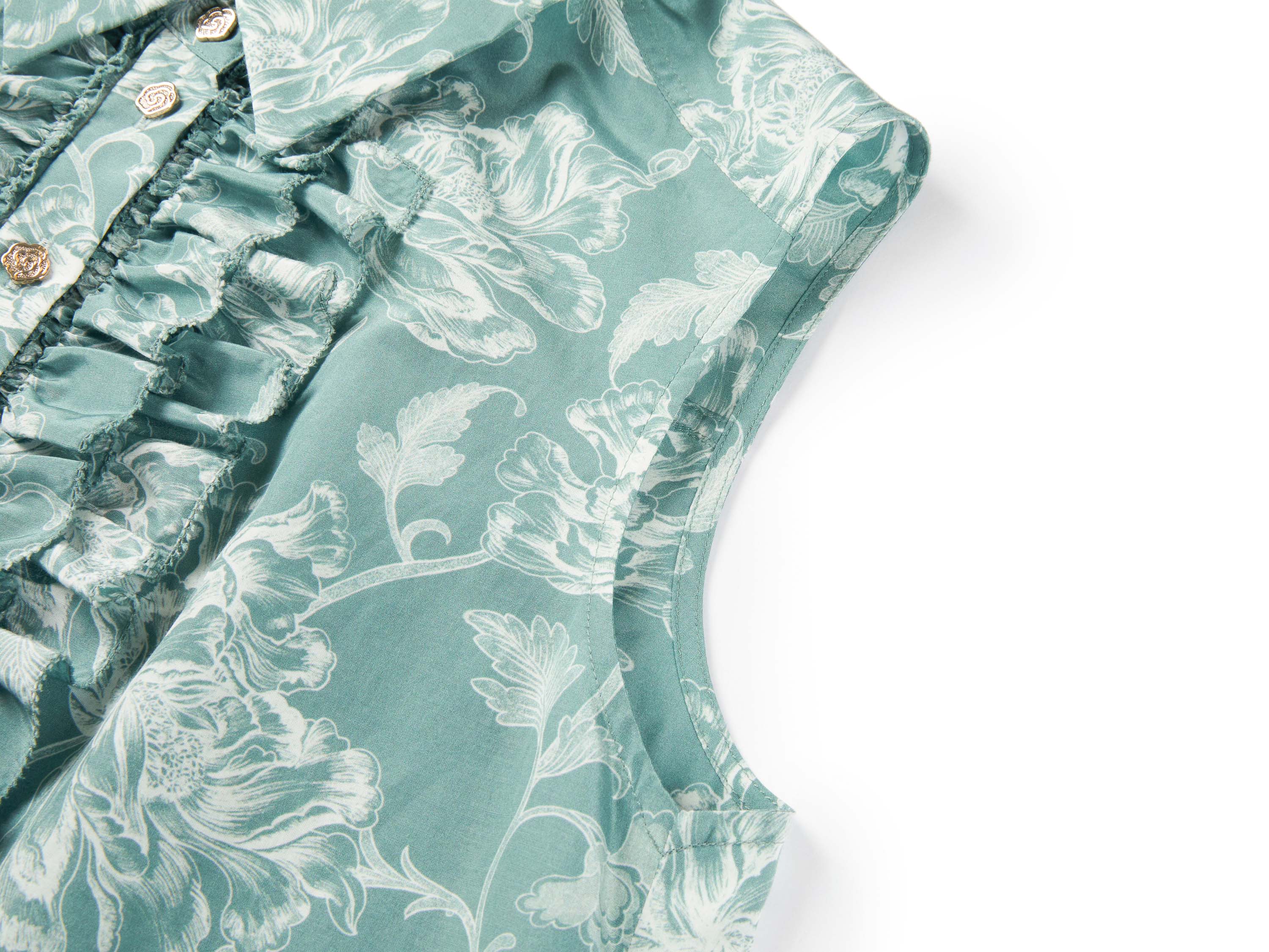YAYING Green Printed Sleeveless Top