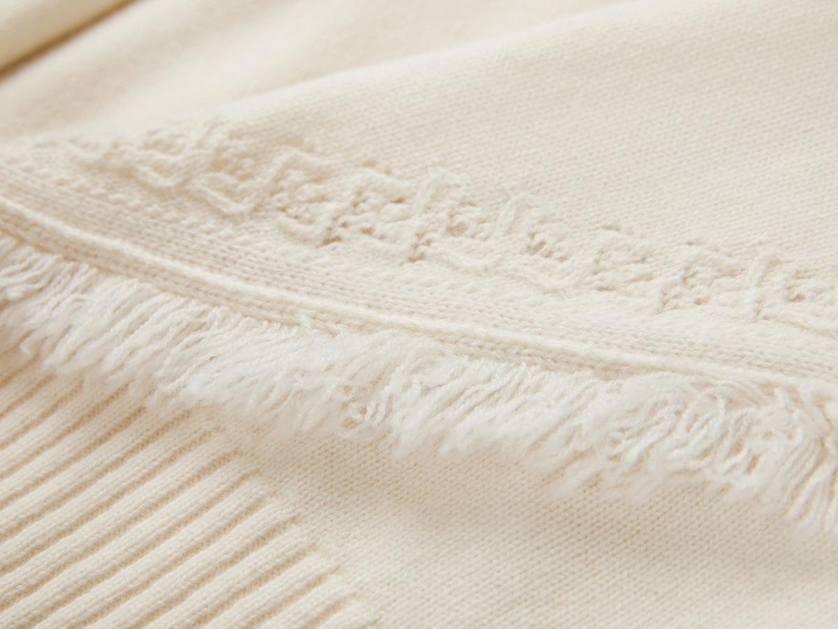 EP YAYING 100% Cashmere Shawl-Collar Cardigan Two-Piece Set