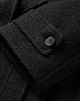 EP YAYING Blue Label Stand-Collar Tie Embroidered Wool Coat