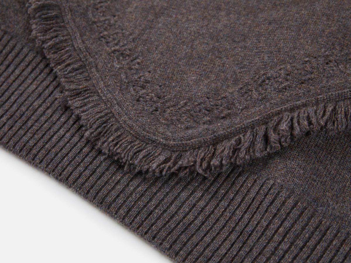 EP YAYING 100% Cashmere Shawl-Collar Cardigan Two-Piece Set