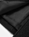 EP YAYING Blue Label Stand-Collar Tie Embroidered Wool Coat