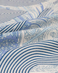 Silk Wool Blend Phoenix Peony Double-Sided Print Blueed Scarf
