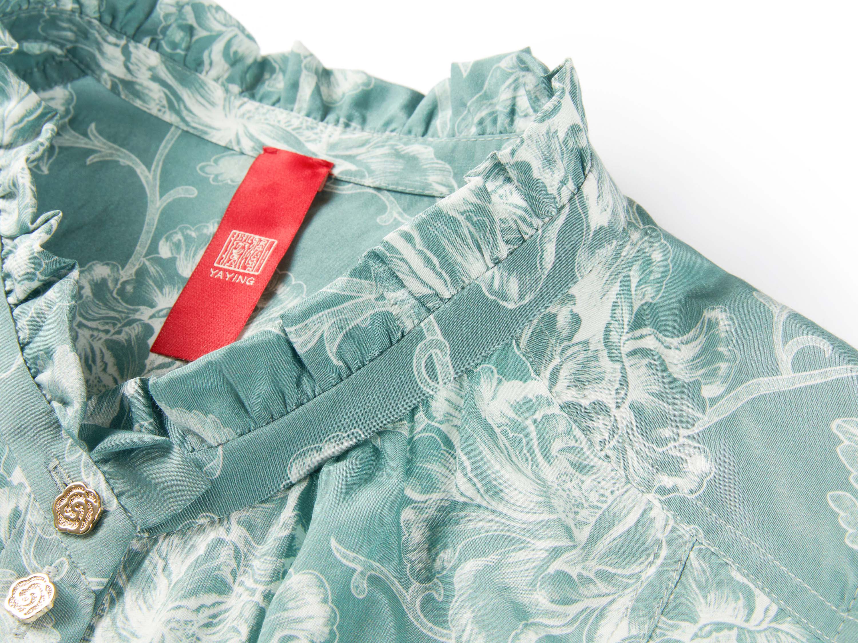 YAYING Green Pattern Sleeveless Dress