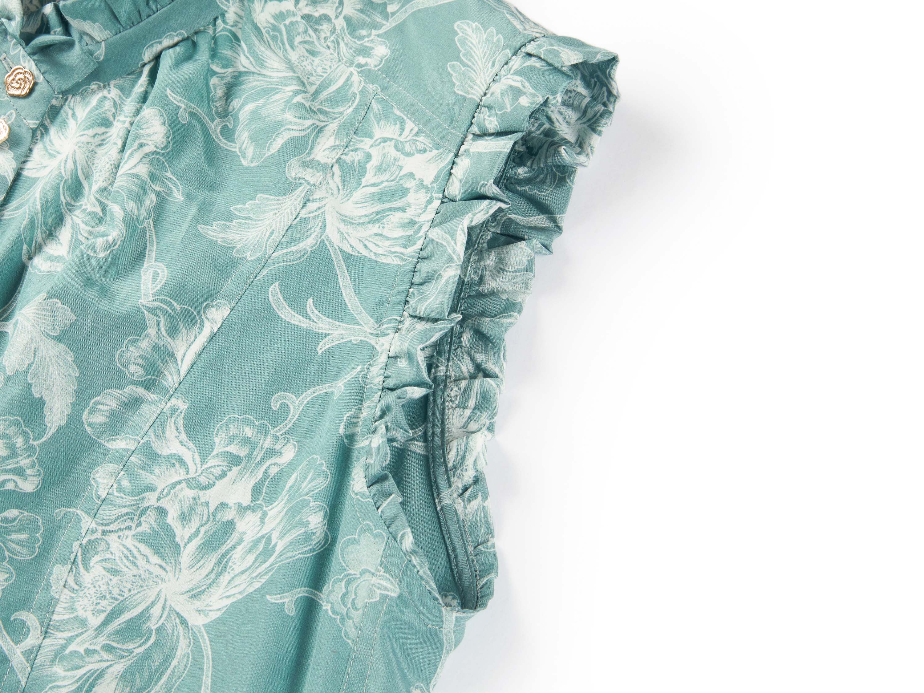 YAYING Green Pattern Sleeveless Dress