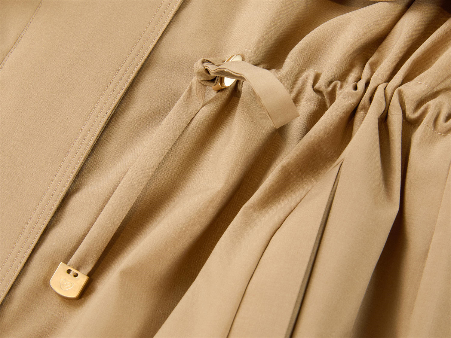 YAYING Mulberry Silk and Wool Trench Coat EPKPW7201AE