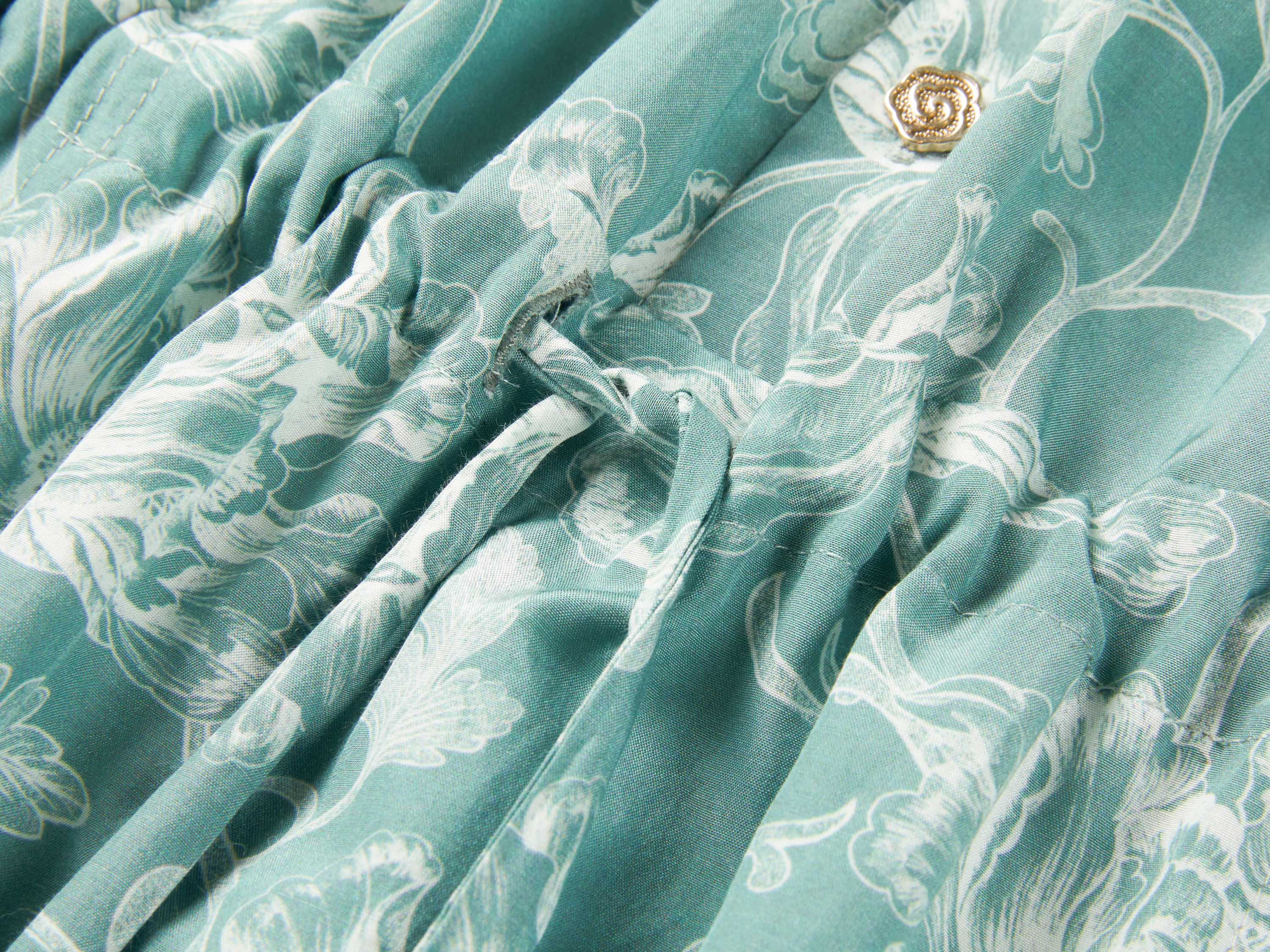 YAYING Green Pattern Sleeveless Dress