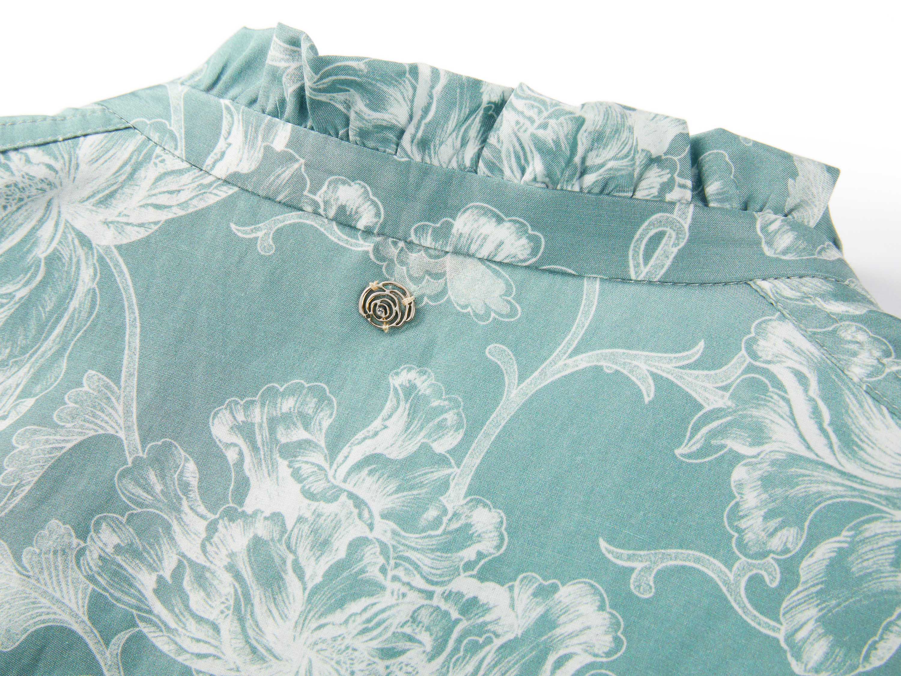 YAYING Green Pattern Sleeveless Dress