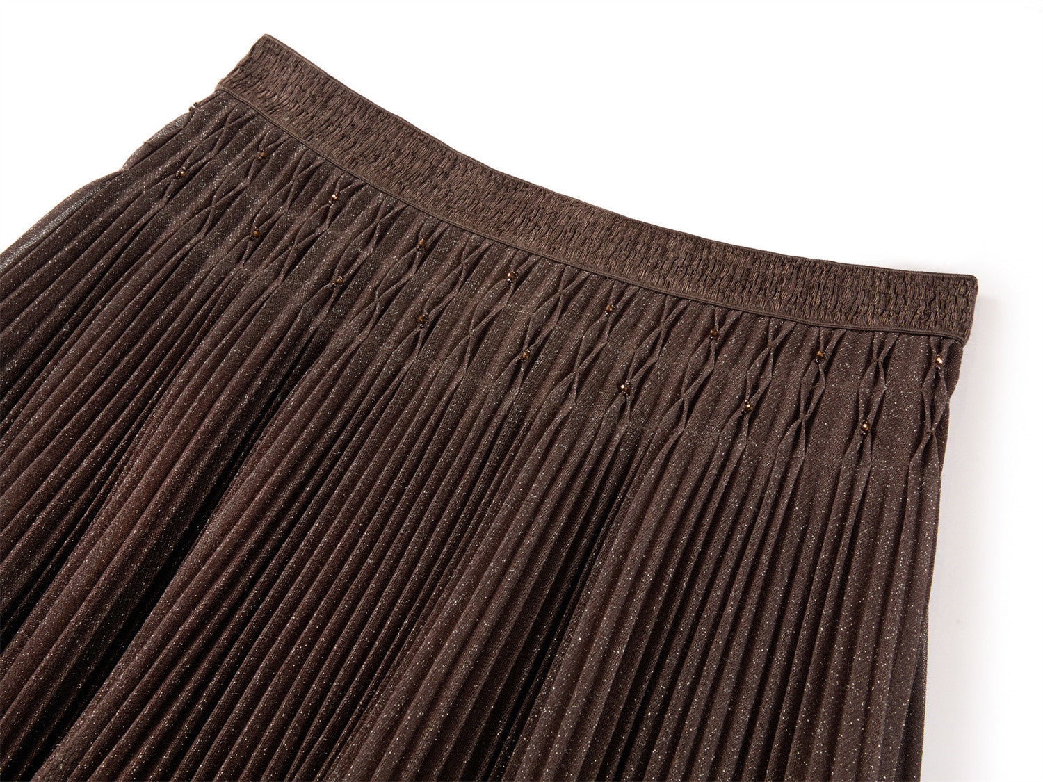 YAYING Pleated Tulle Midi Skirt EPKAA3401AK