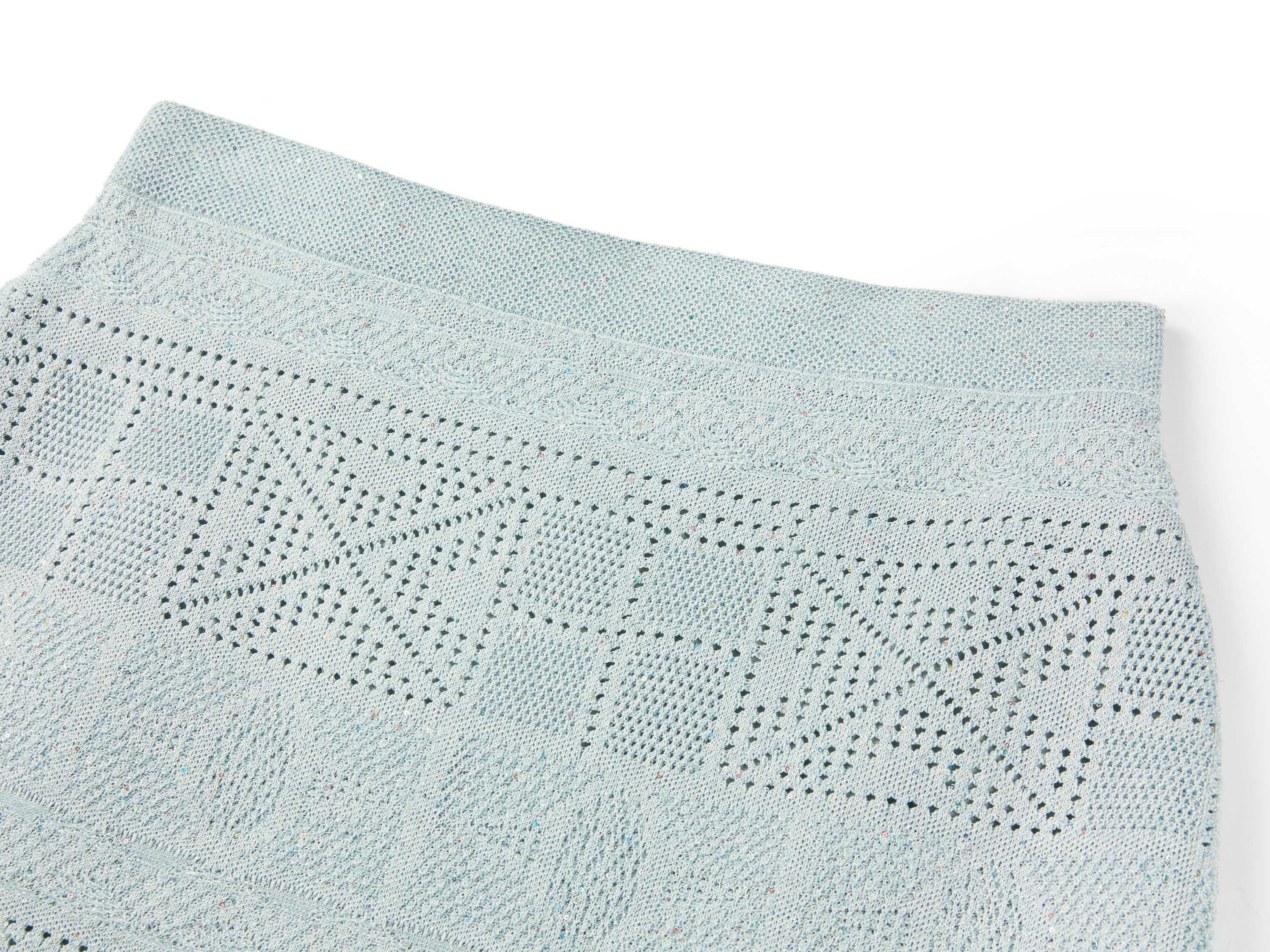 YAYING Light Blue Lace Pencil Skirt