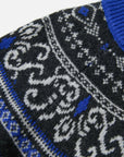 EP YAYING Cashmere Wool Jacquard Turtleneck Drawstring Cardigan