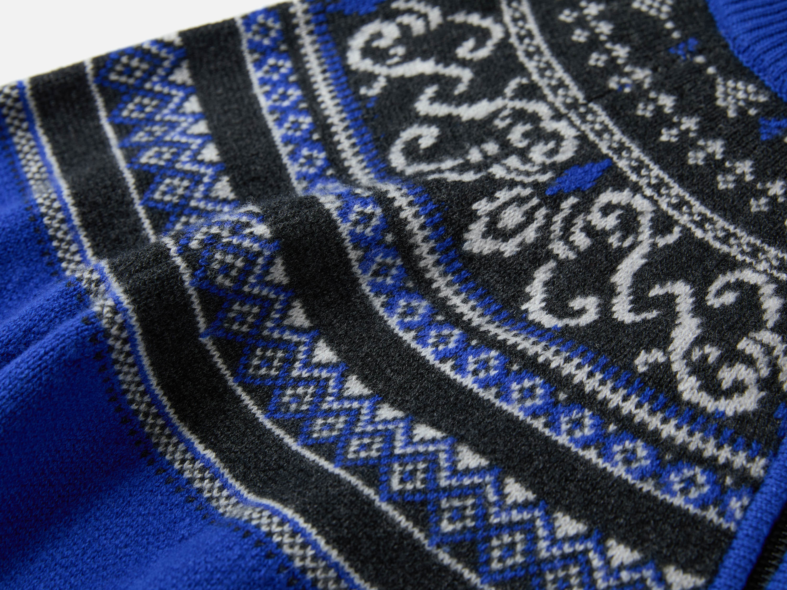 EP YAYING Cashmere Wool Jacquard Turtleneck Drawstring Cardigan