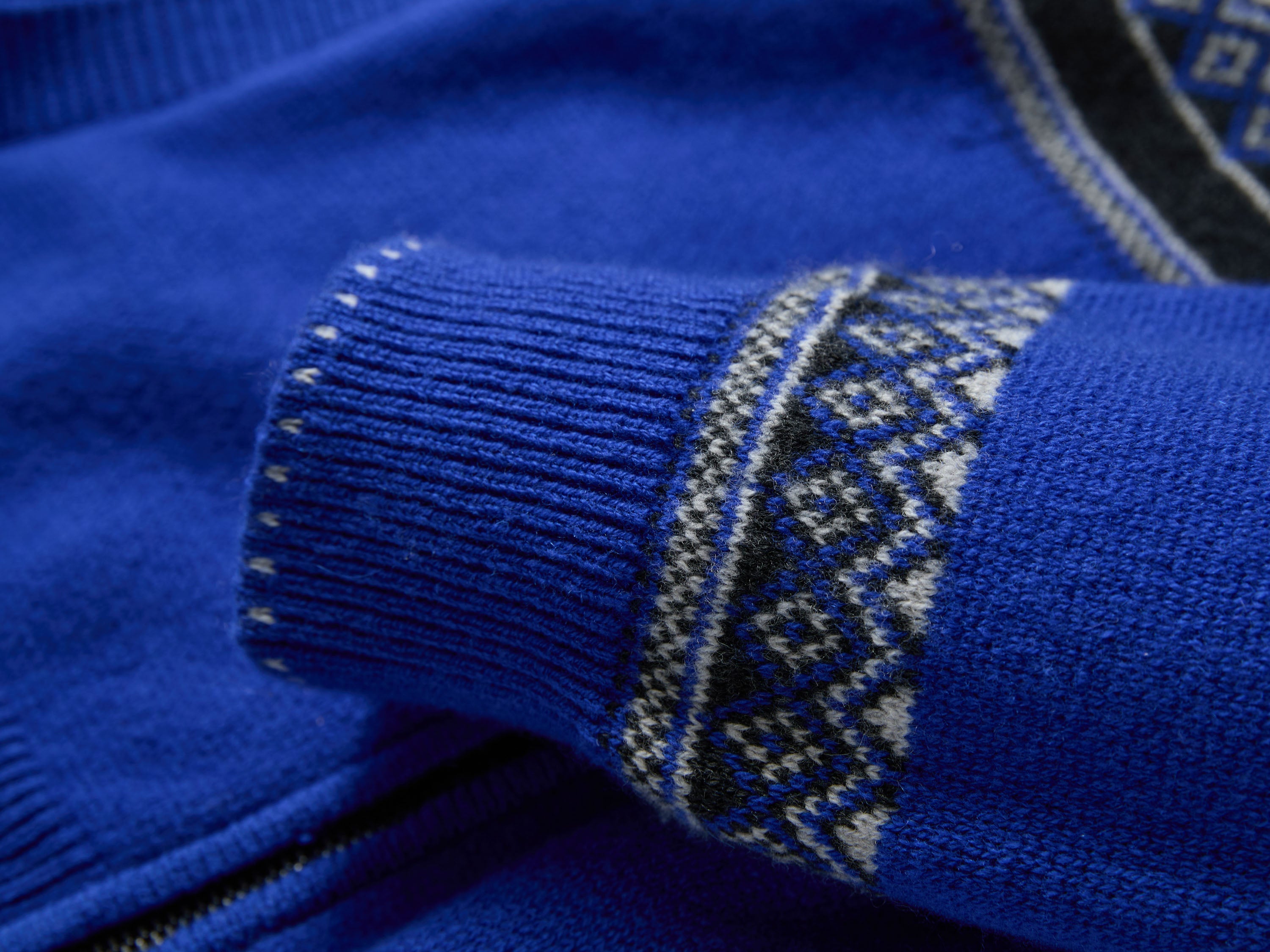 EP YAYING Cashmere Wool Jacquard Turtleneck Drawstring Cardigan