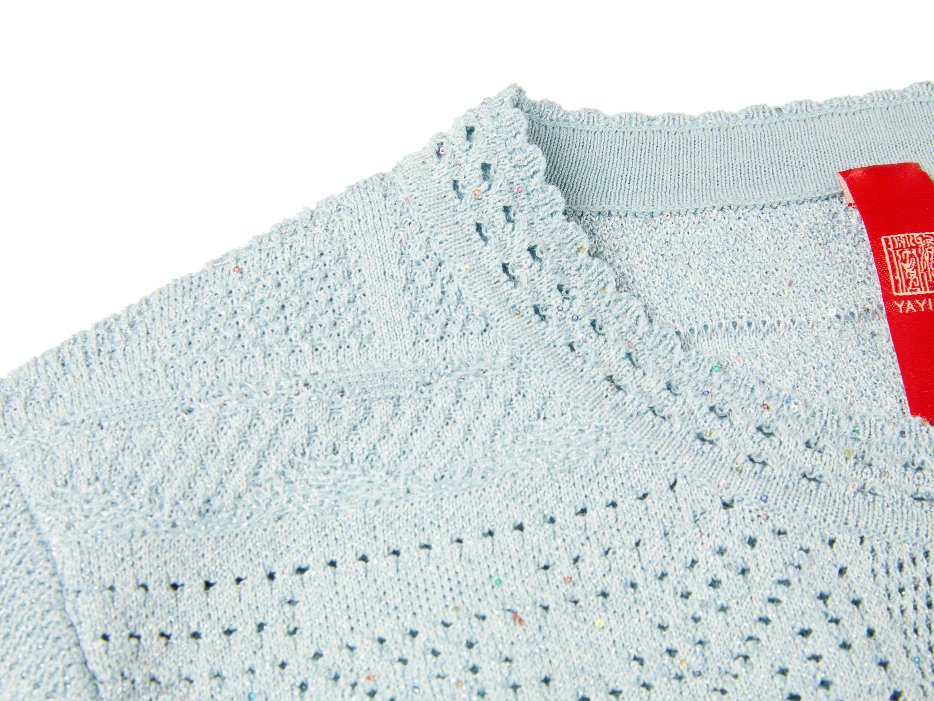 YAYING Light Blue Short Sleeve Knit Top