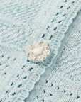 YAYING Light Blue Short Sleeve Knit Top