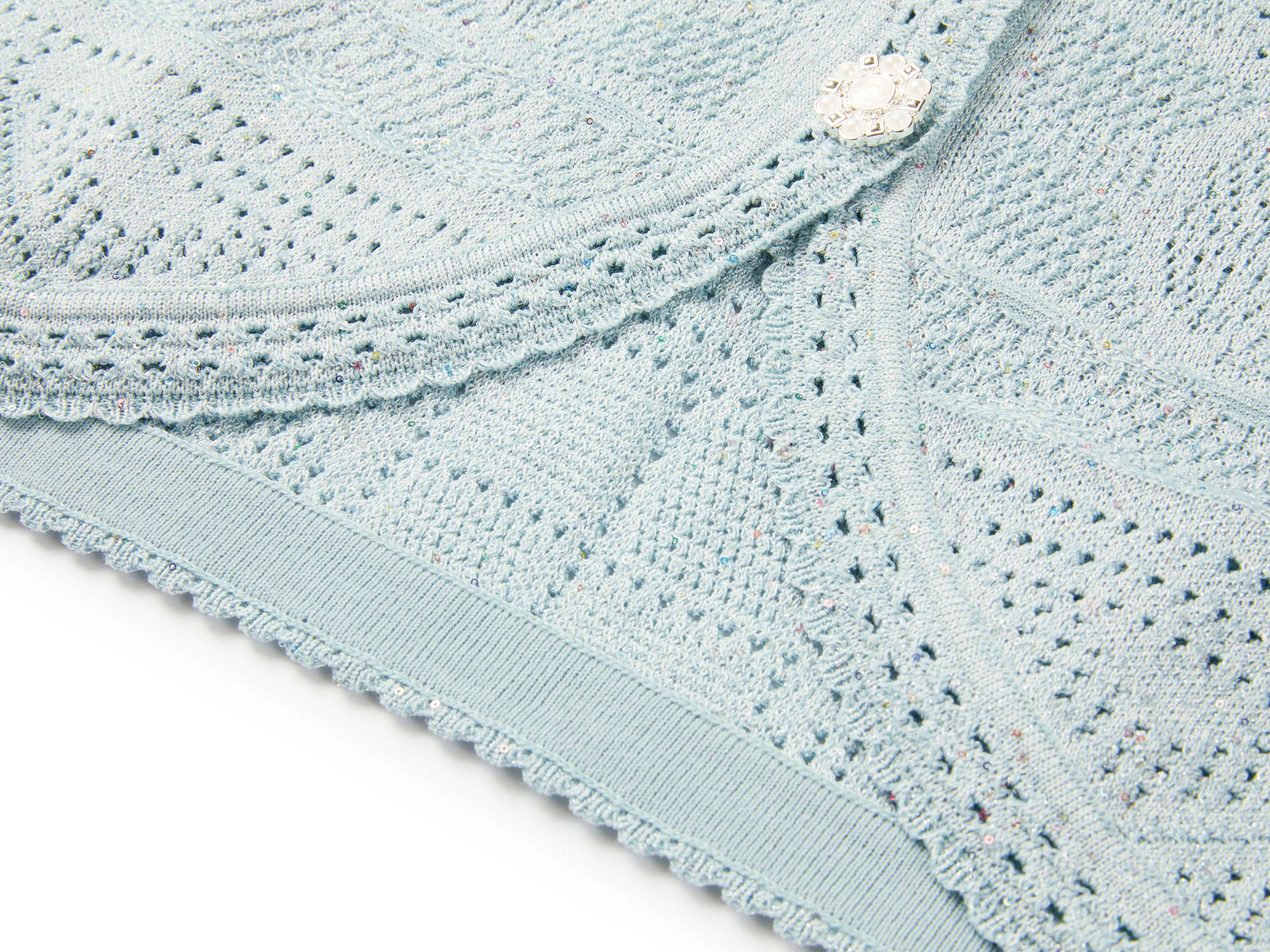 YAYING Light Blue Short Sleeve Knit Top