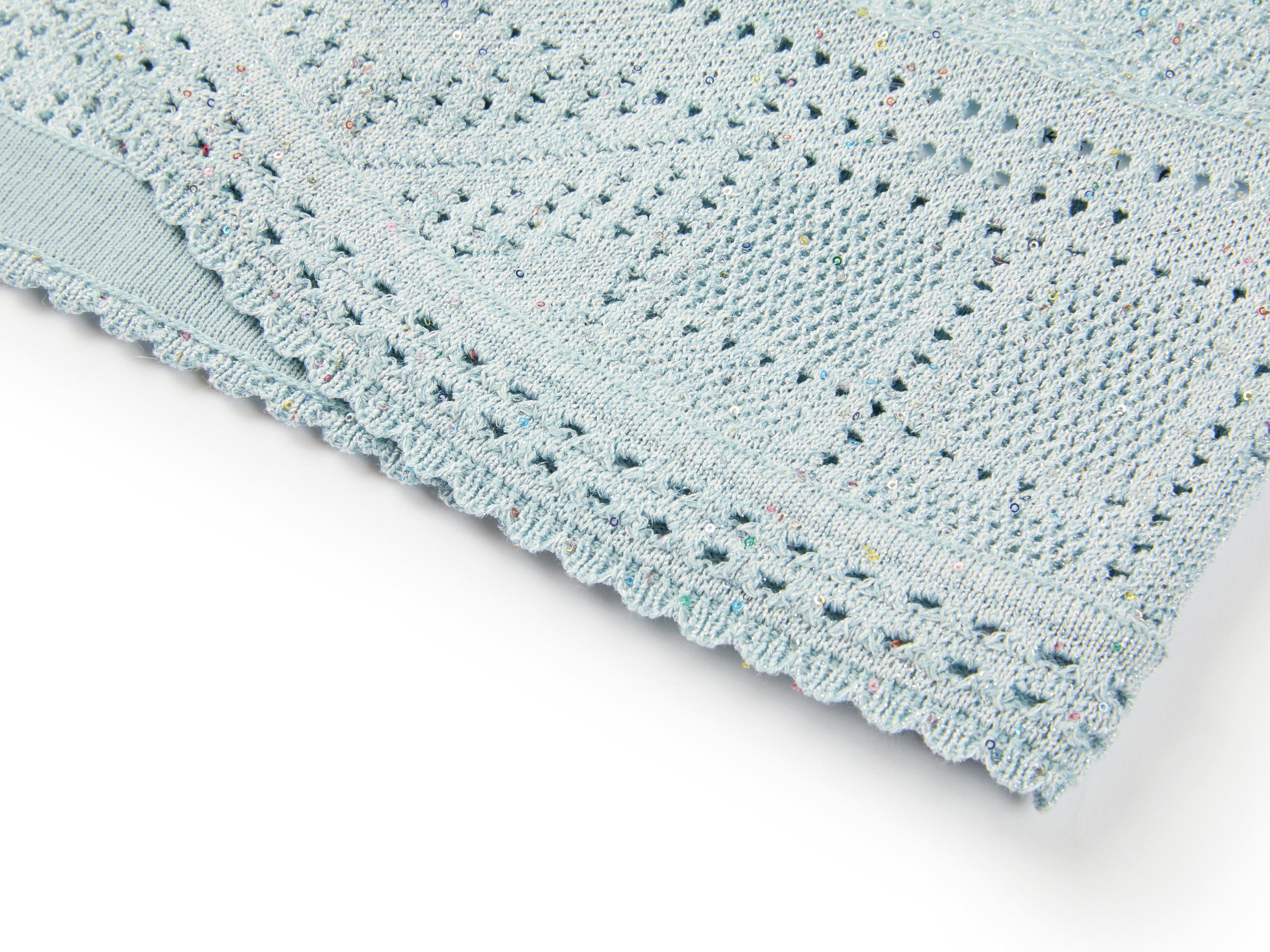 YAYING Light Blue Short Sleeve Knit Top