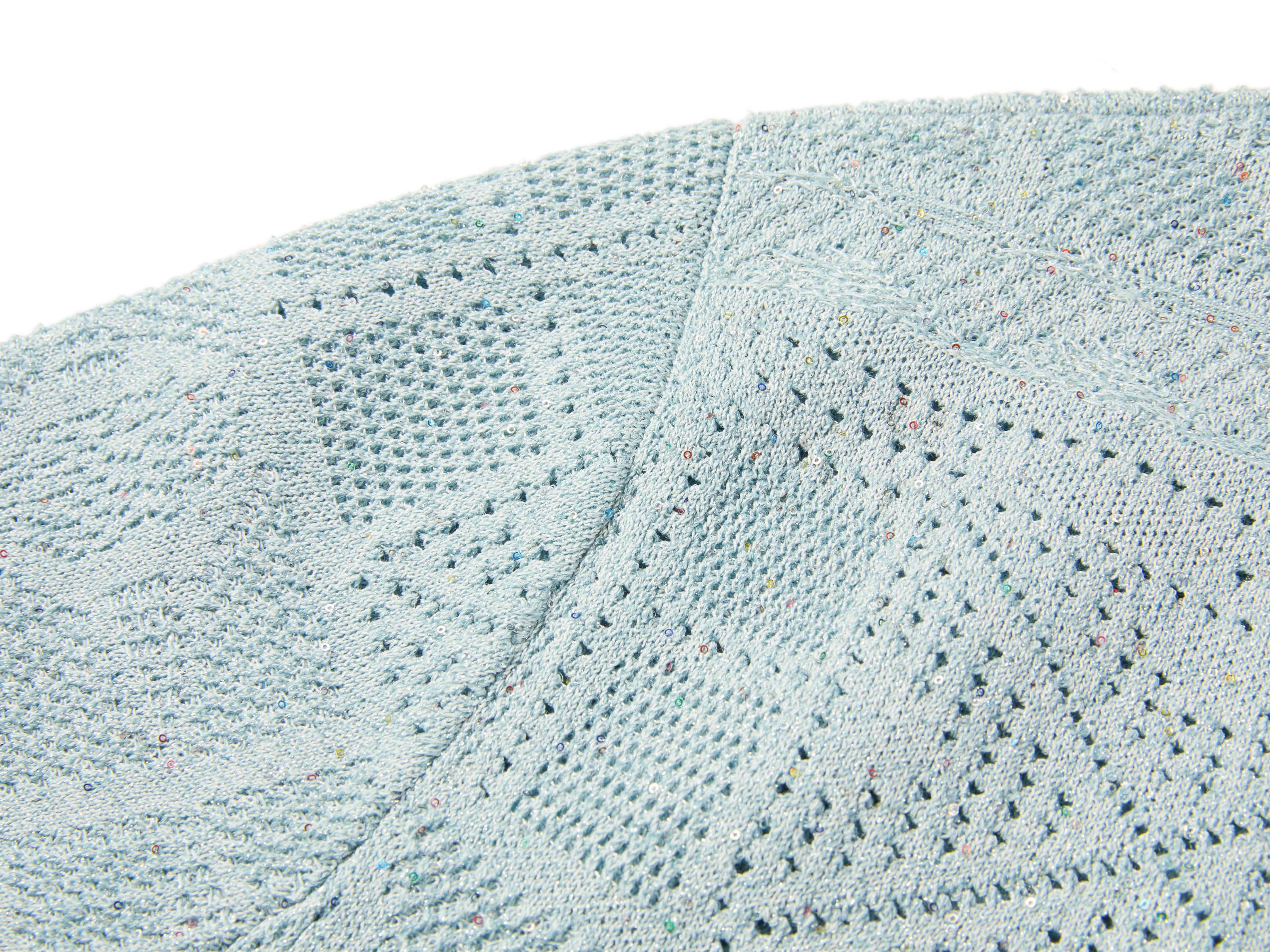 YAYING Light Blue Short Sleeve Knit Top