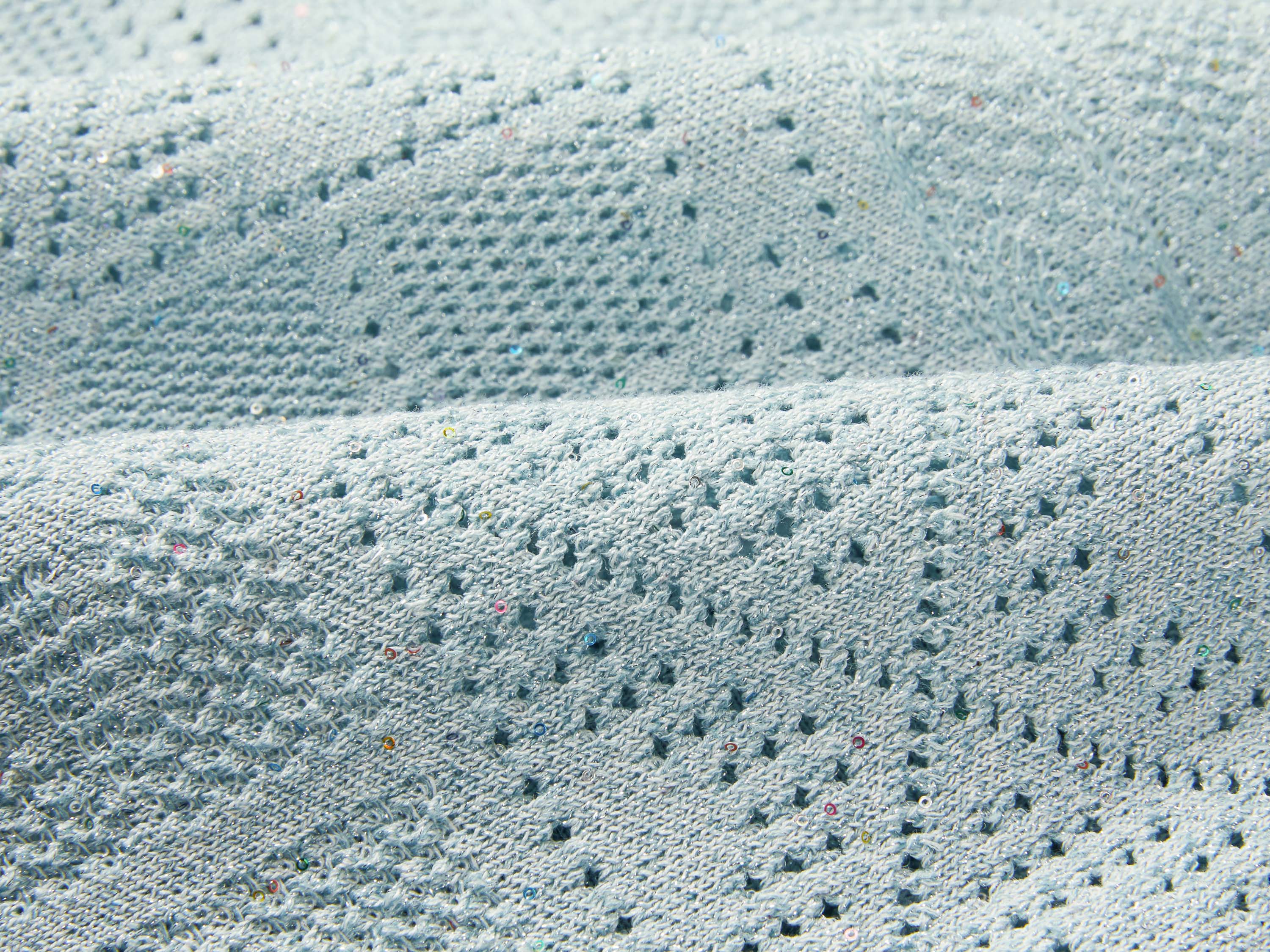 YAYING Light Blue Short Sleeve Knit Top