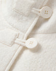 EP YAYING Blue Label Ivory Stand-Collar Toggle Wool Coat