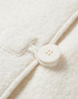 EP YAYING Blue Label Ivory Stand-Collar Toggle Wool Coat
