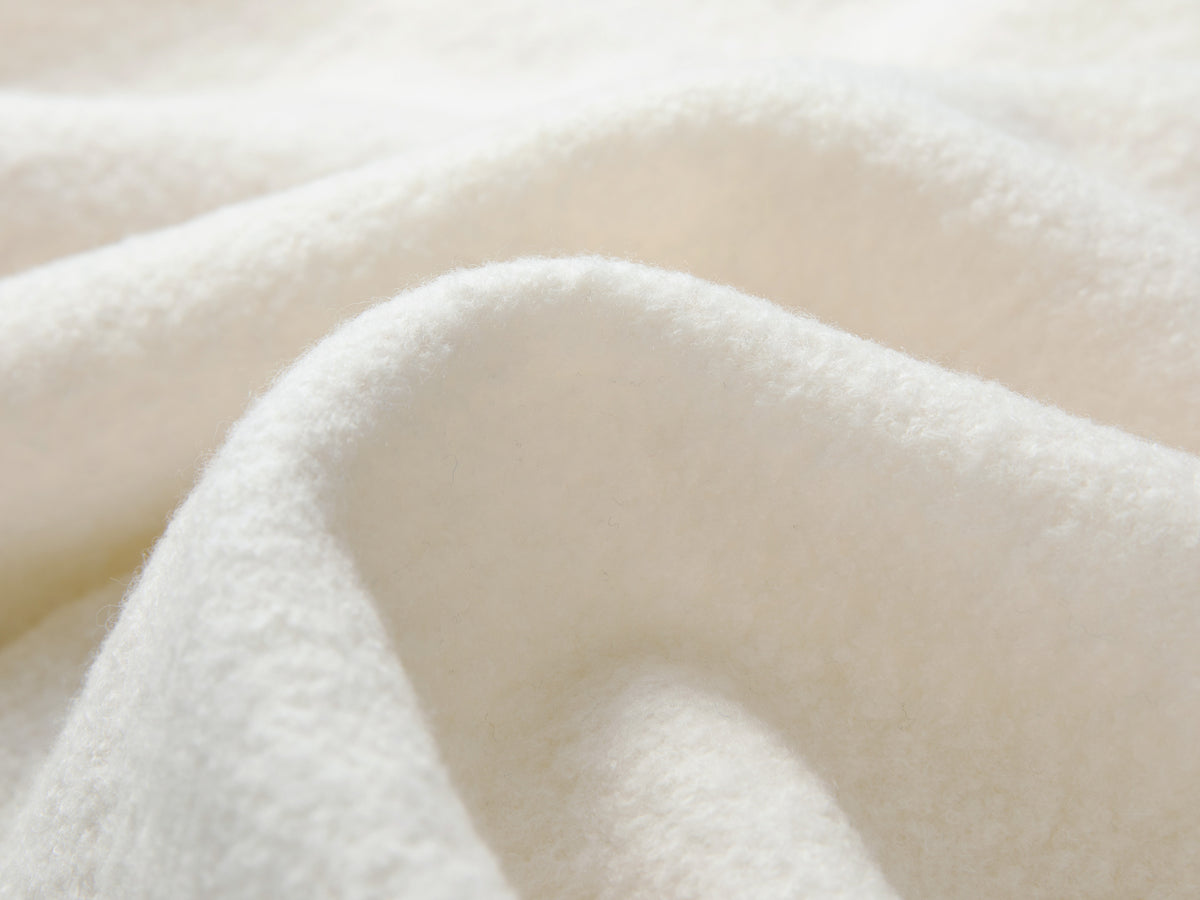 EP YAYING Blue Label Ivory Stand-Collar Toggle Wool Coat