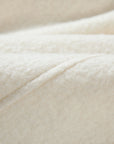 EP YAYING Blue Label Ivory Stand-Collar Toggle Wool Coat