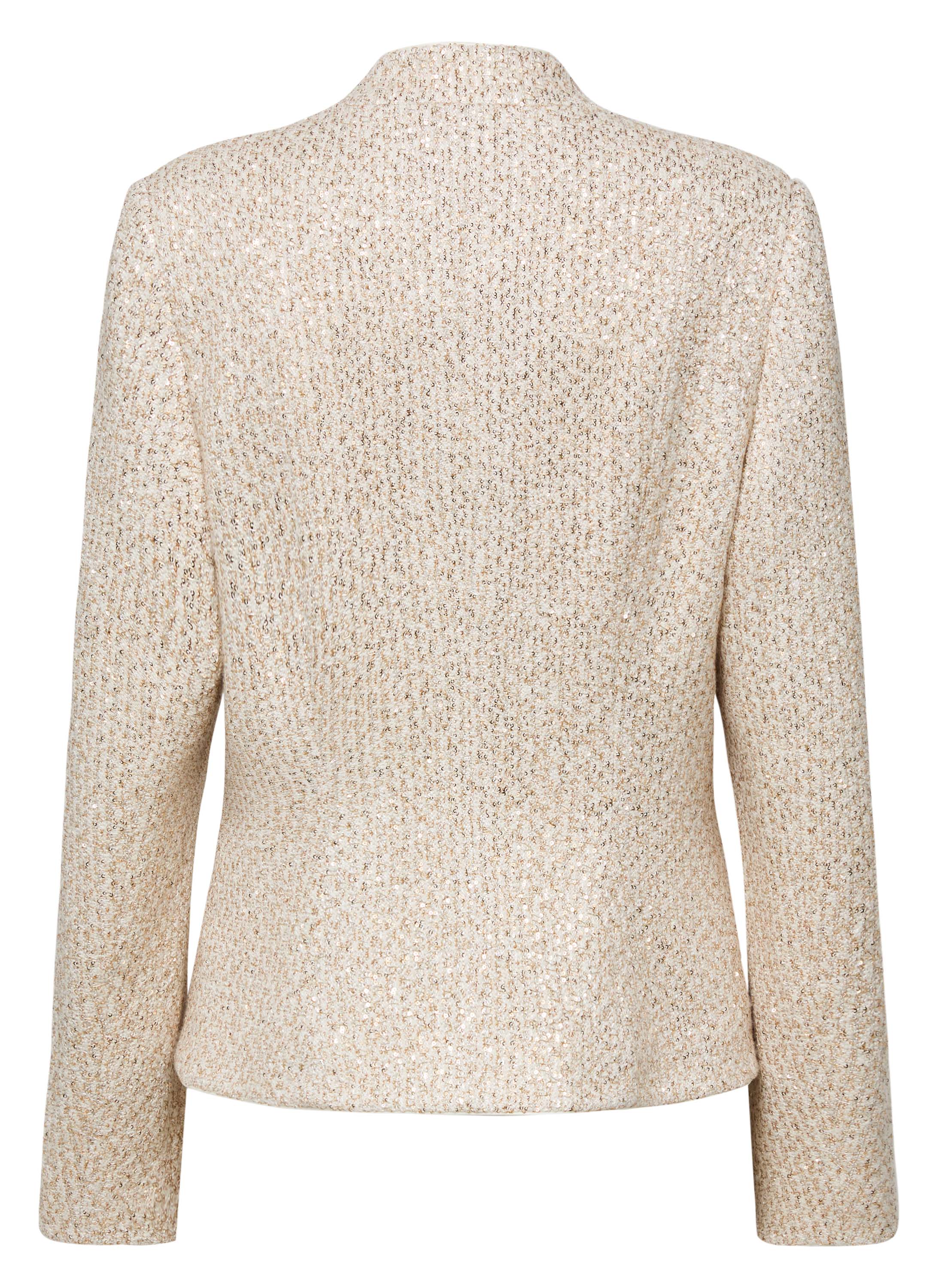 YAYING Chinese-Style Front-Open Short Knit Jacket