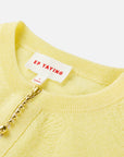 EP YAYING Linen Blended Round Neck Knit Cardigan