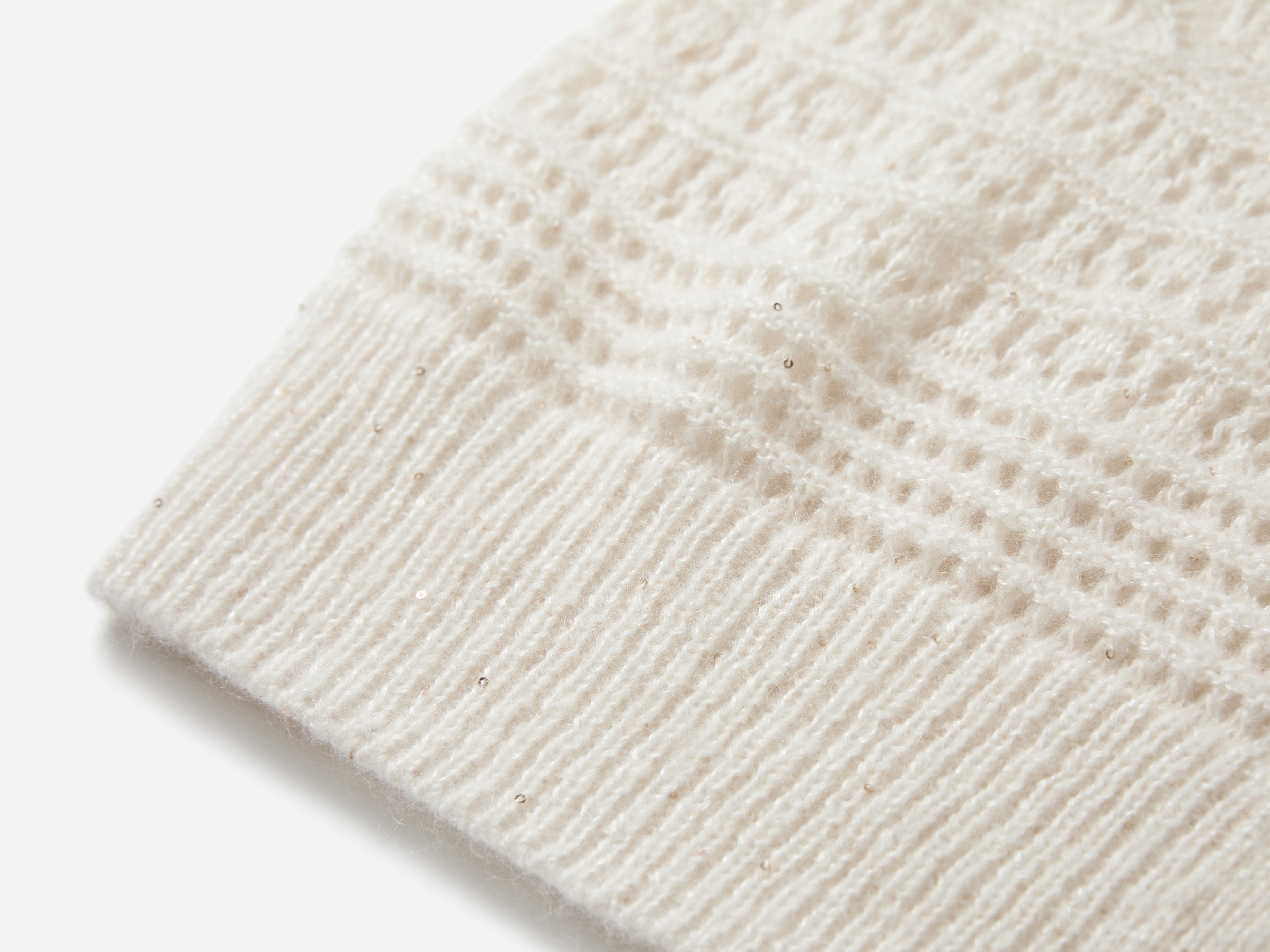 EP YAYING Blue Label Silk Wool Cashmere Ruffle-Collar Sweater