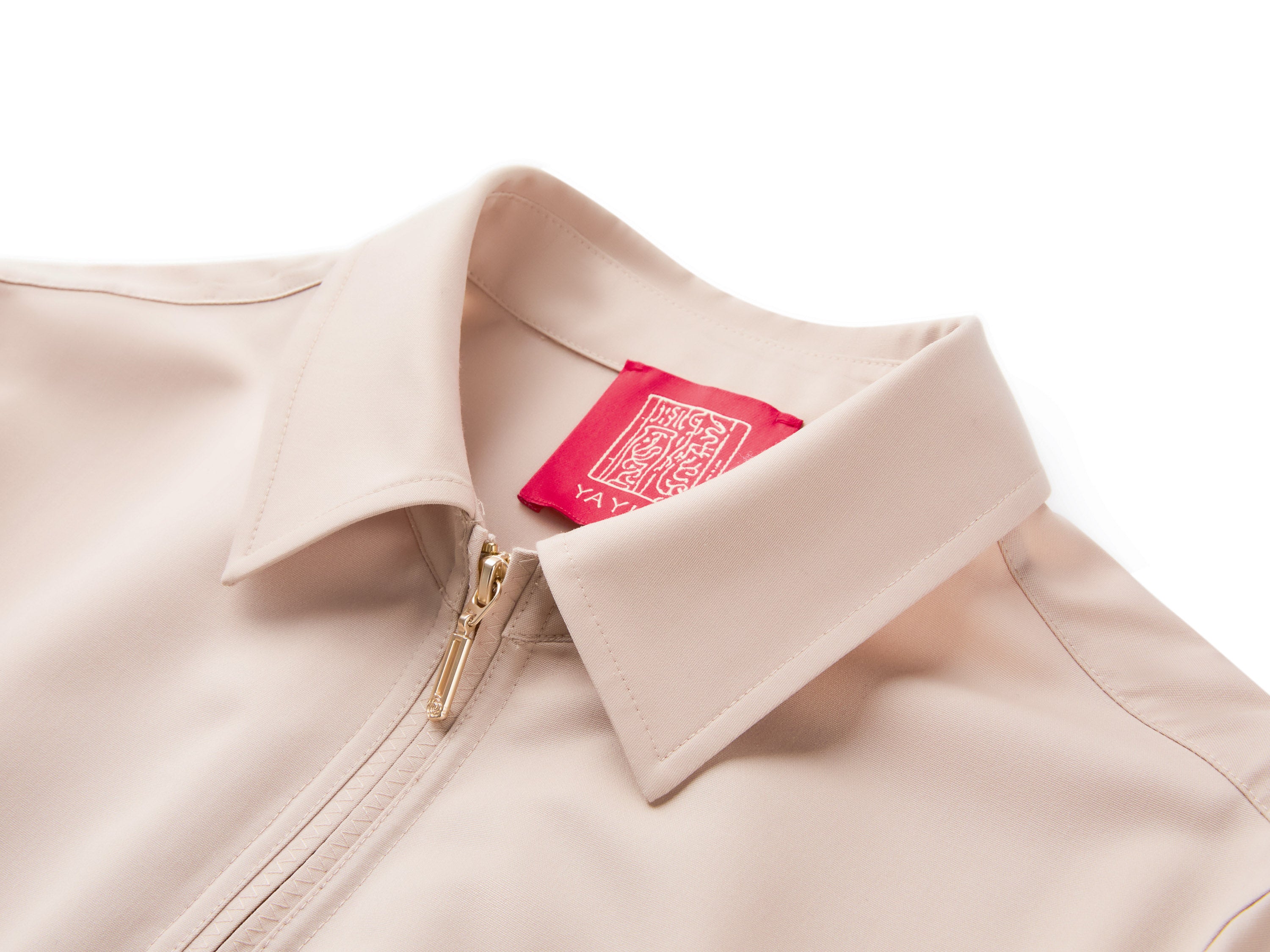 YAYING Cotton Wool Lapel Waist-Cinched Easy-Care Jacket