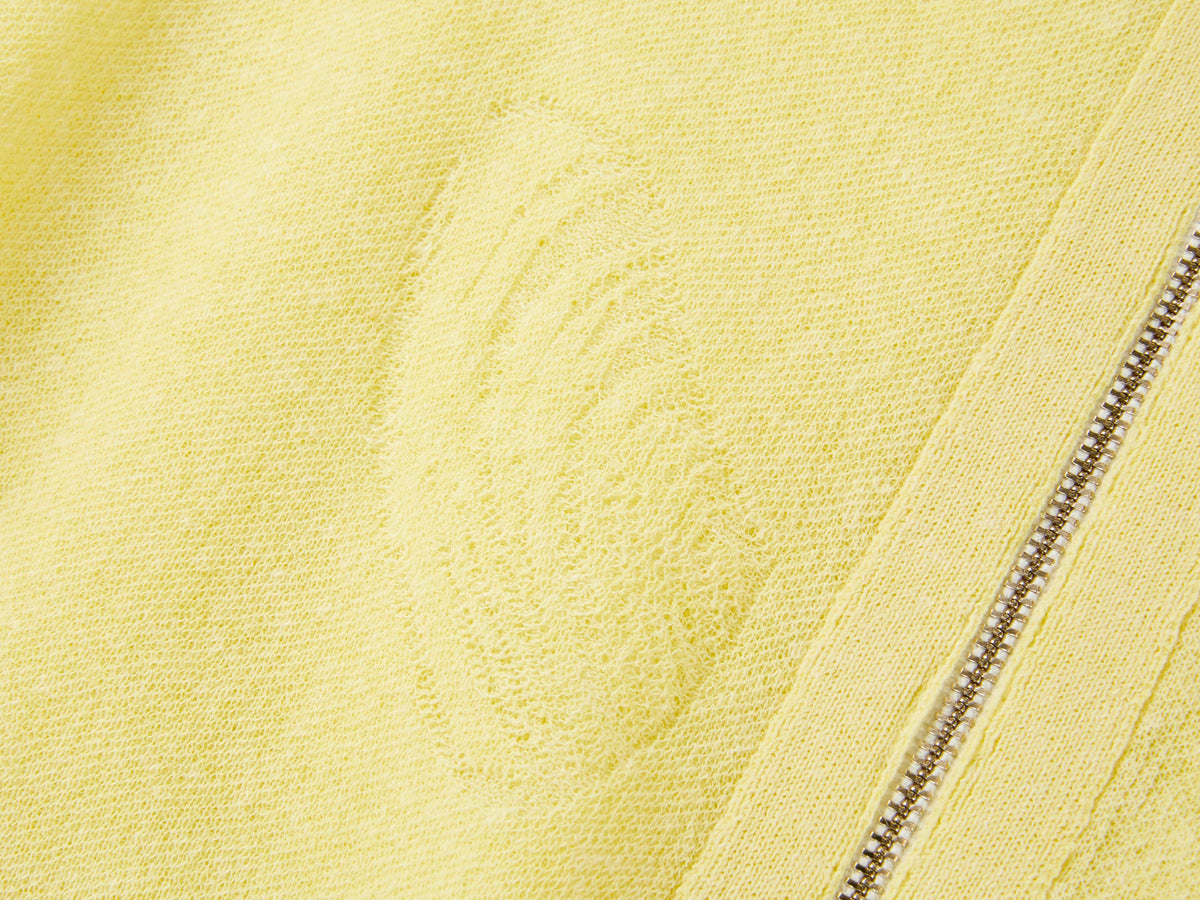 EP YAYING Linen Blended Round Neck Knit Cardigan
