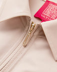 YAYING Cotton Wool Lapel Waist-Cinched Easy-Care Jacket
