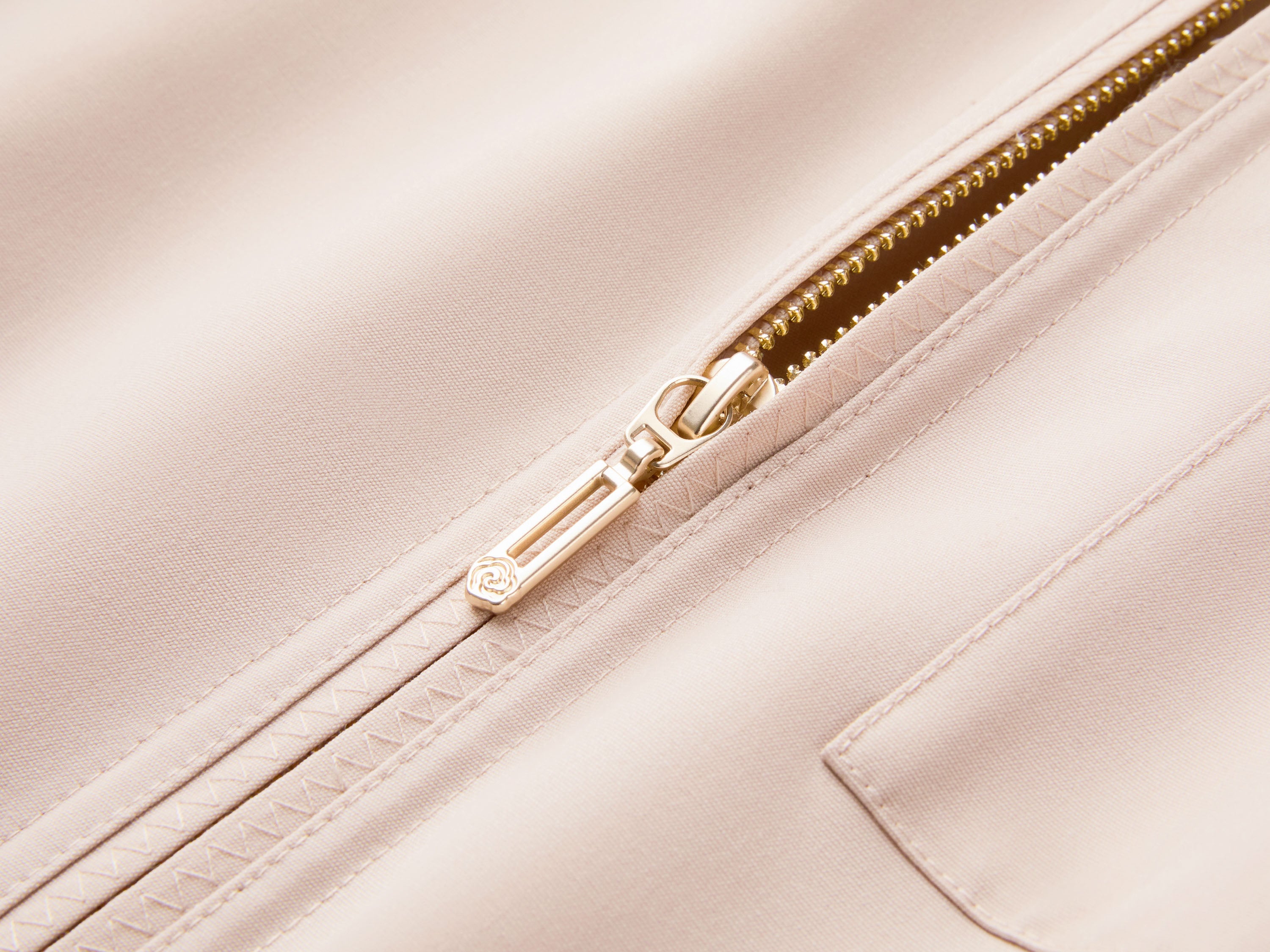 YAYING Cotton Wool Lapel Waist-Cinched Easy-Care Jacket